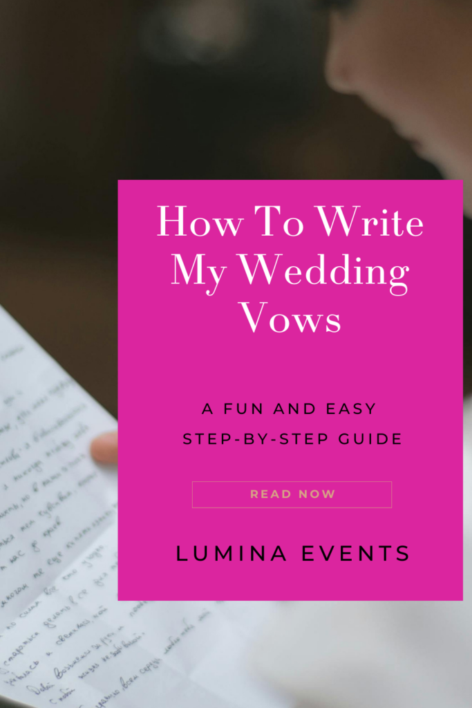 A guide to writing your wedding vows